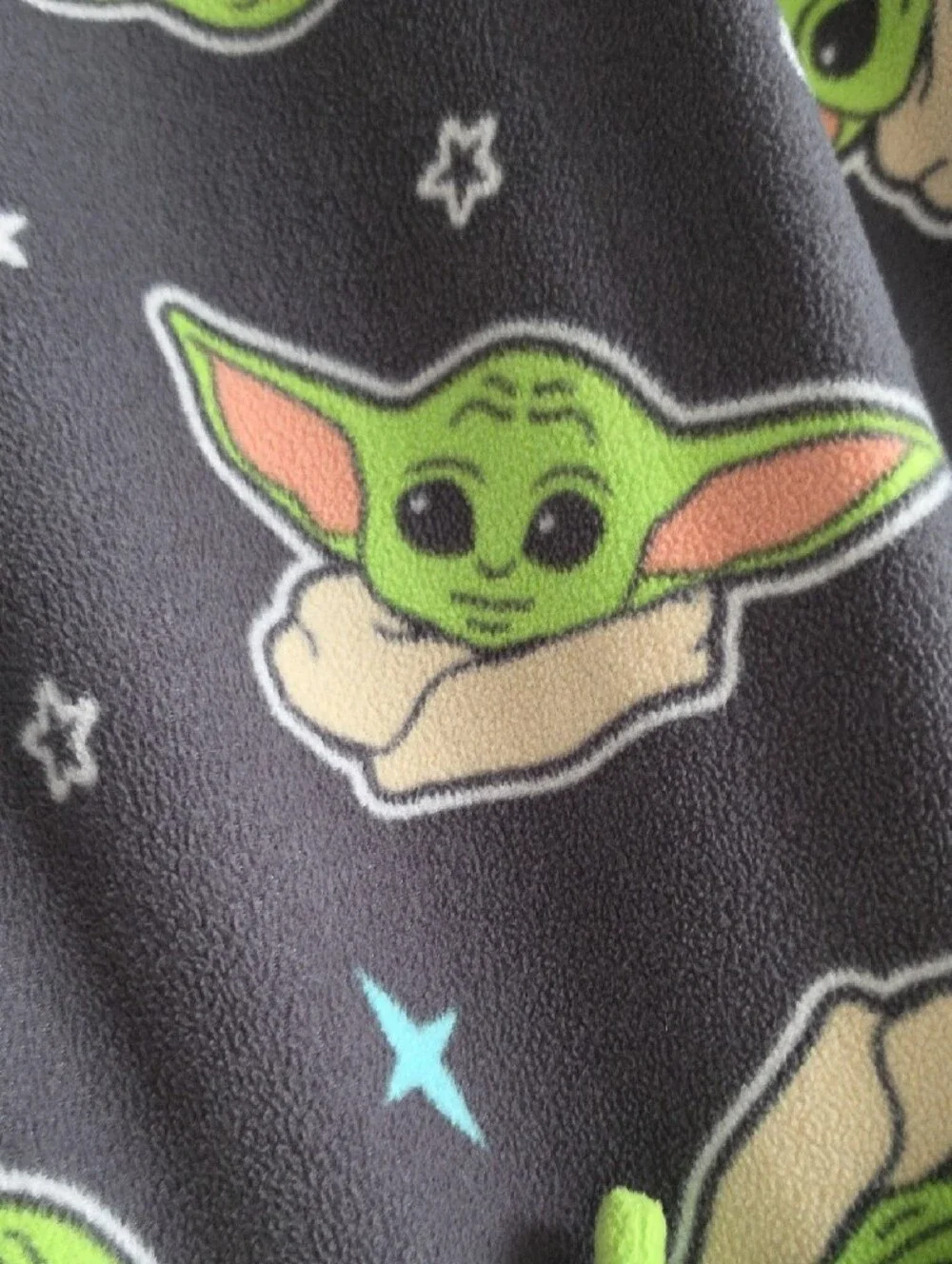 Kids Black and Green Star Baby Face Hooded Onesie Pajamas